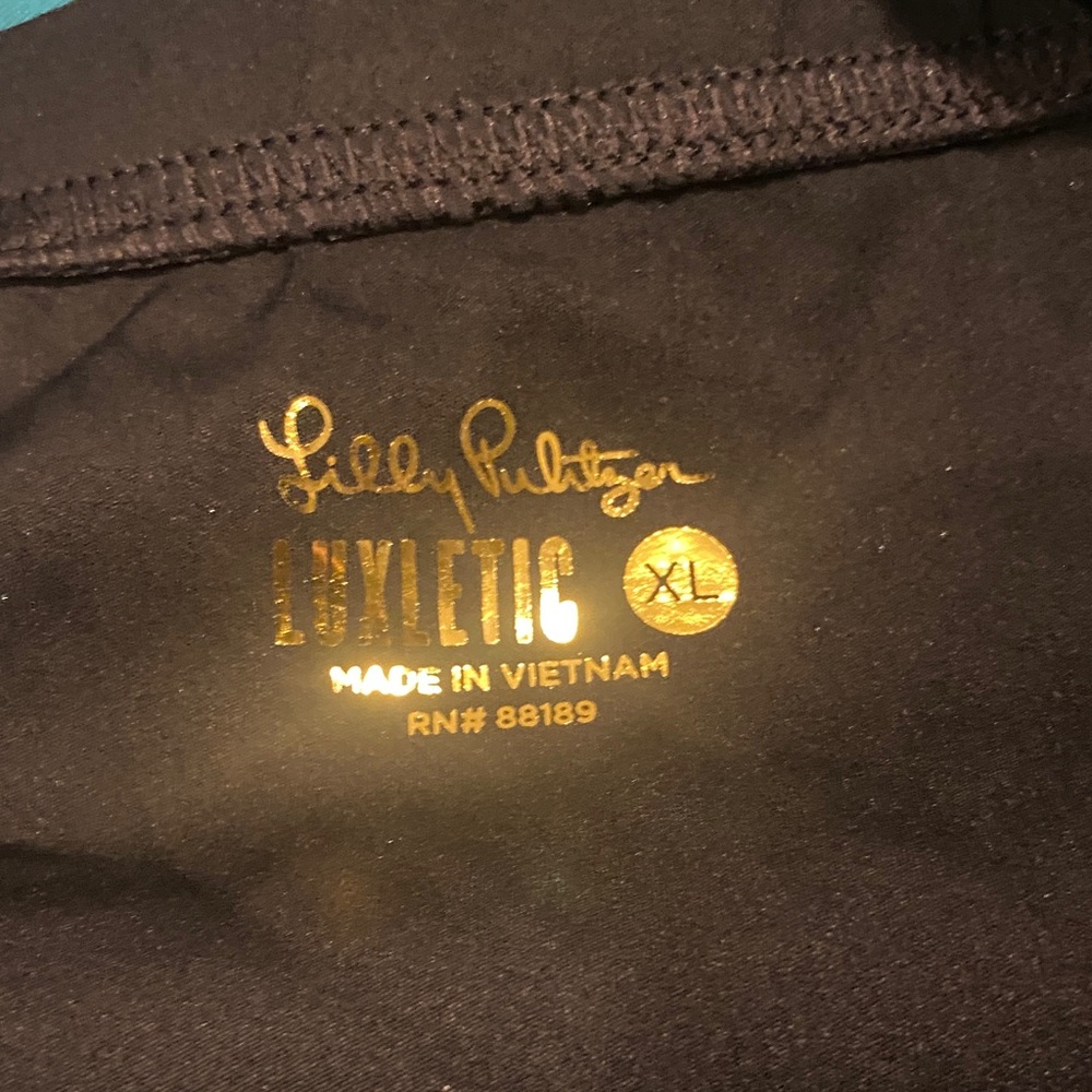 Lilly Pulitzer Luxletic Black Active Shorts - Picture 2 of 3